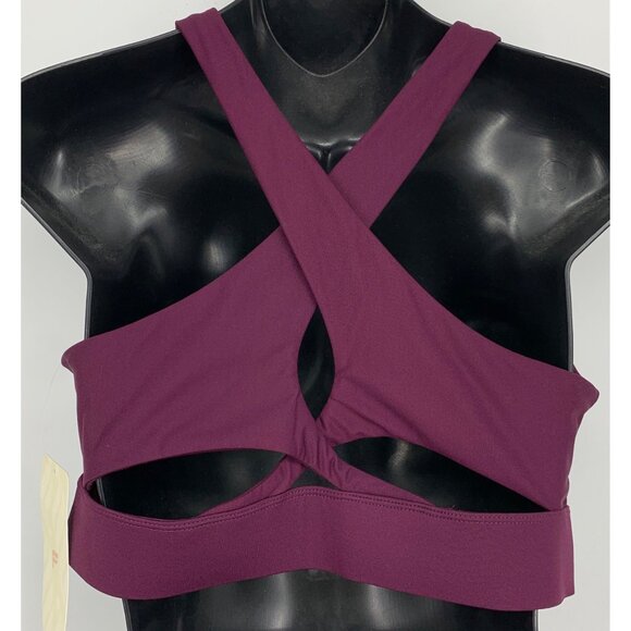 Fabletics Women Ella High-Impact Sport Bra Large L Purple Athletic Stretch New - Picture 4 of 7